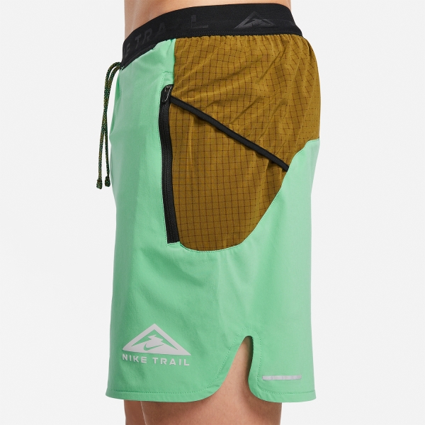 Nike Dri-FIT Second Sunrise 7in Shorts - Spring Green/Olive Flak/White