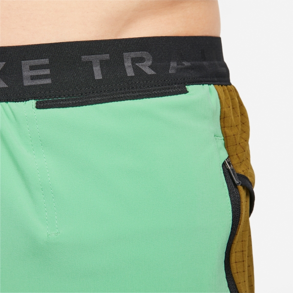 Nike Dri-FIT Second Sunrise 7in Shorts - Spring Green/Olive Flak/White