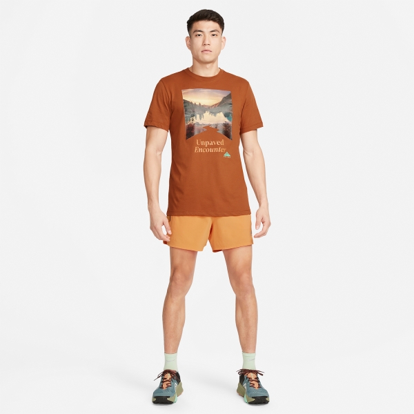 Nike Dri-FIT Off Road Print T-Shirt - Dark Russet