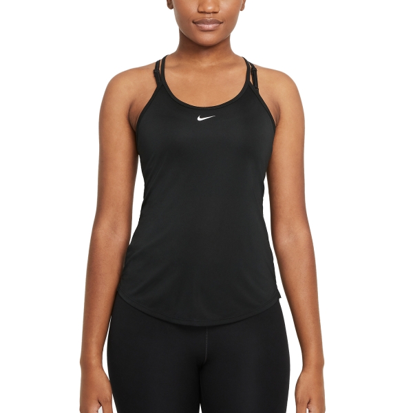 Top Running Mujer Nike Nike DriFIT One Elastika Top  Black/White  Black/White 