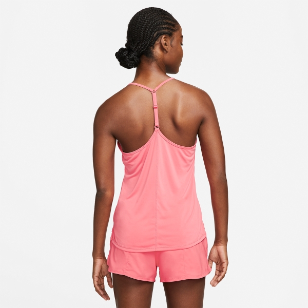 Nike Dri-FIT One Elastika Tank - Sea Coral/White