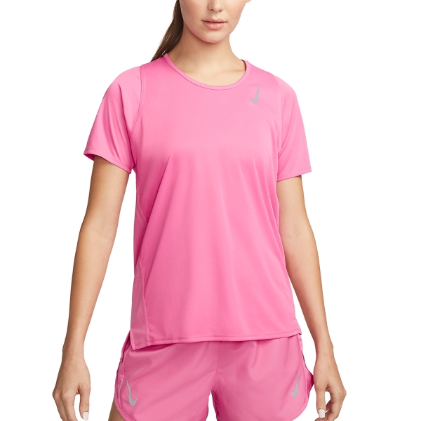 Women's Running T-Shirts Nike Nike DriFIT Race TShirt  Pinksicle/Reflective Silver  Pinksicle/Reflective Silver 