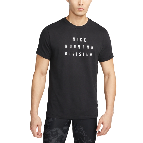 Camisetas Running Hombre Nike DriFIT Run Division Logo Camiseta  Black FD0122010