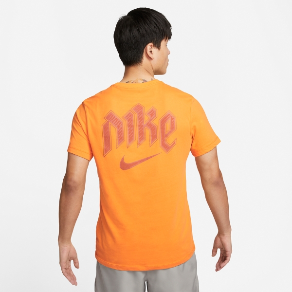 Nike Dri-FIT Run Division Logo T-Shirt - Vivid Orange