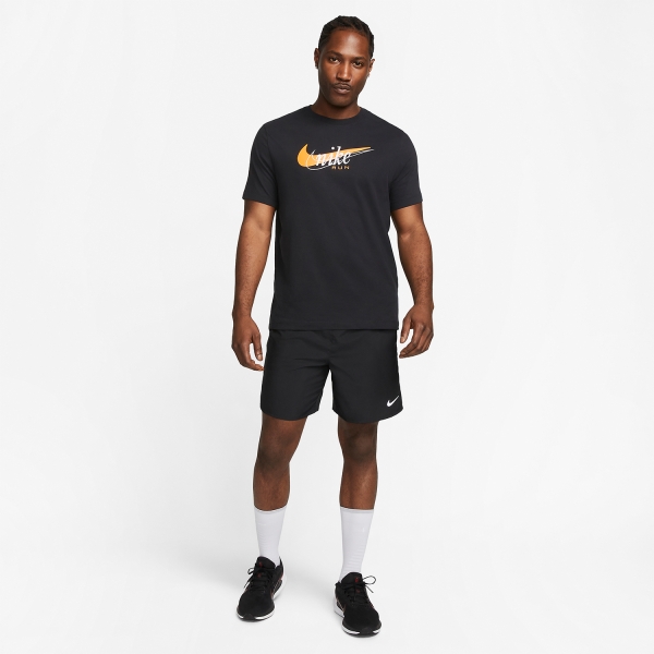 Nike Dri-FIT Run Logo Maglietta - Black