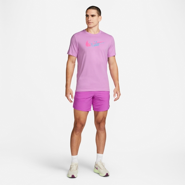 Nike Dri-FIT Run Logo T-Shirt - Rush Fucsia