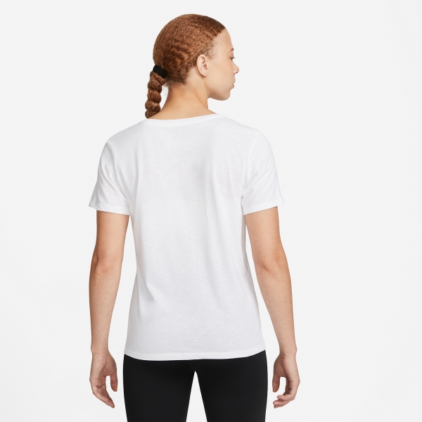 Nike Dri-FIT Script Maglietta - White/Black