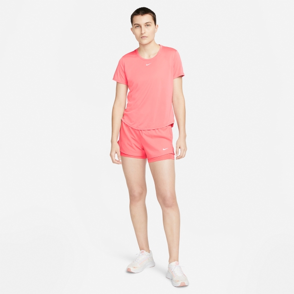 Nike One Dri-FIT Logo T-Shirt - Sea Coral/White