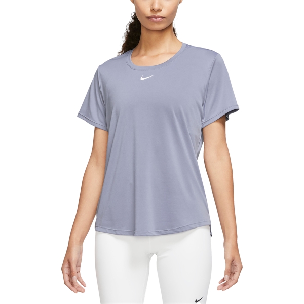 Women's Fitness & Training T-Shirt Nike One DriFIT Logo TShirt  Indigo Haze/White DD0638519