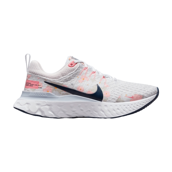 Nike React Infinity Run Flyknit 3 Premium - White/Midnight Navy/Platinum Pint