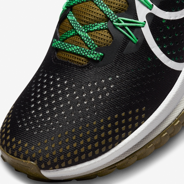 Nike React Pegasus Trail 4 - Black/White/Olive Flak/Spring Green