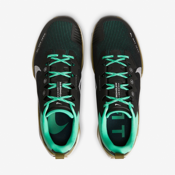 Nike React Wildhorse 8 - Black/White/Spring Green/Olive Flak