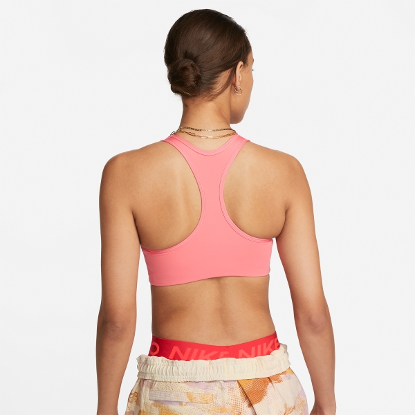 Nike Swoosh Women's Sports Bra - Coral Chalk/White