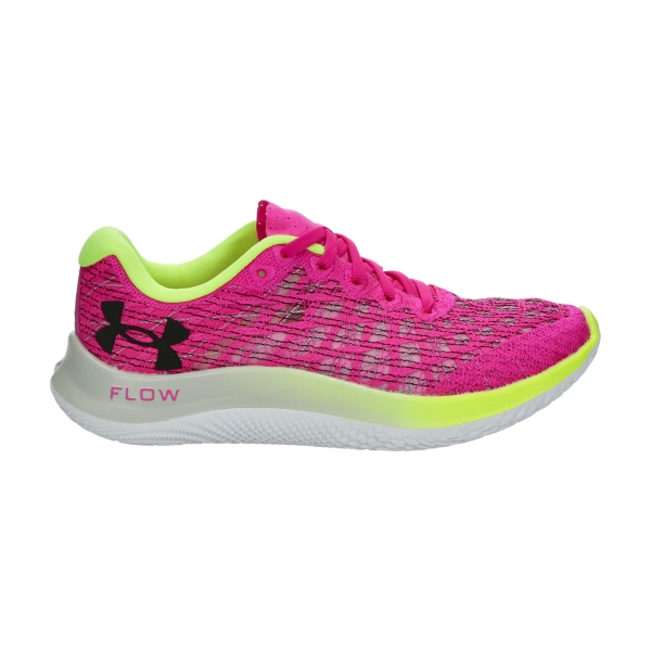 Women's Performance Running Shoes Under Armour Flow Velociti Wind 2  Rebel Pink/Lime Surge/Black 30249110602