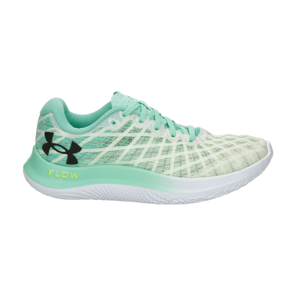 Women's Performance Running Shoes Under Armour Under Armour Flow Velociti Wind 2  White/Green Breeze/Black  White/Green Breeze/Black 