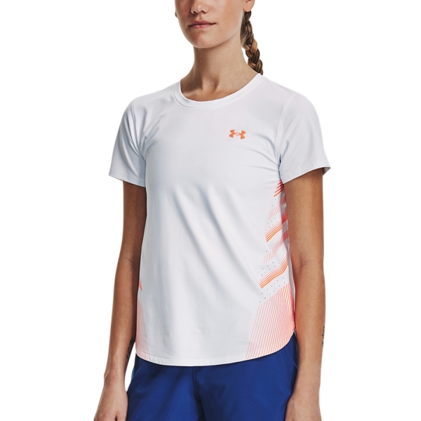 Camiseta Running Mujer Under Armour IsoChill Laser II Camiseta  White/Reflective 13768180100
