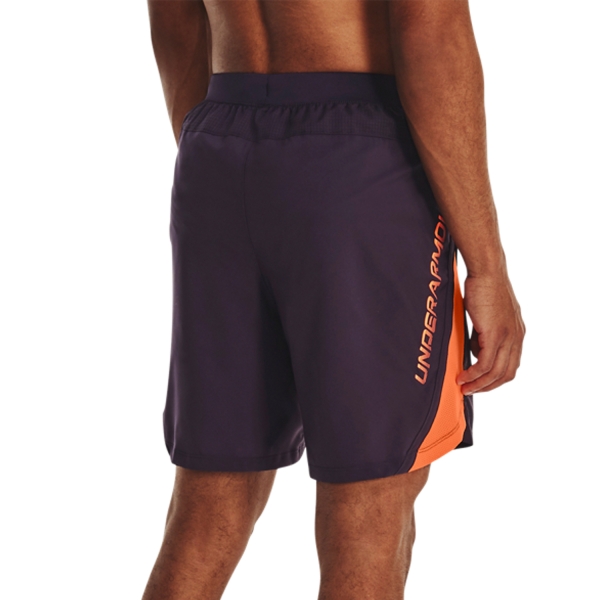 Under Armour Launch Graphic 7in Pantaloncini - Tux Purple/Orange Blast