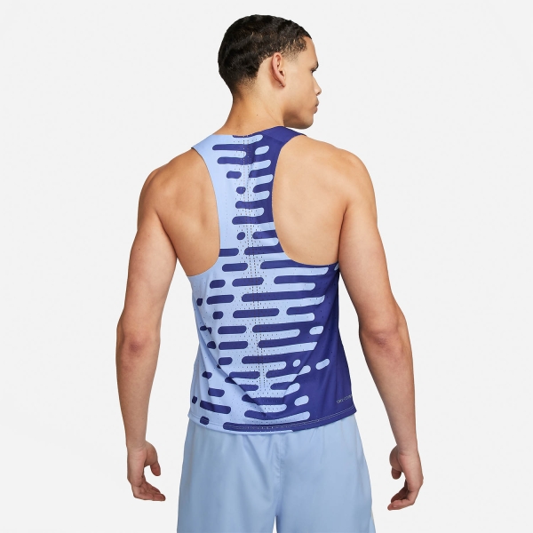 Nike Dri-FIT ADV AeroSwift Logo Tank - Deep Royal Blue/Royal Tint/Hyper Pink
