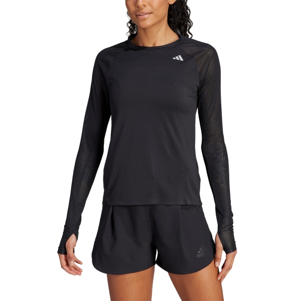 Women's Running Shirt adidas Adizero Shirt  Black HM4327
