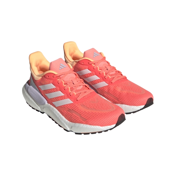 アディダス シューズ メンズ フィットネス SOLARBOOST Neutral running shoes solar red  footwear white acid orange 通販