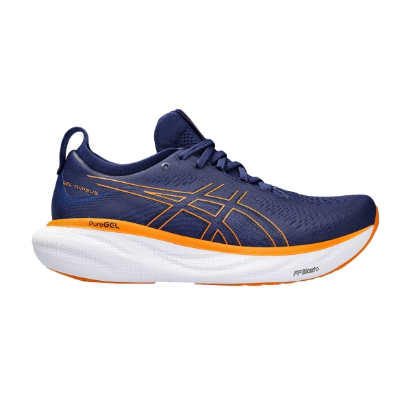 Men's Neutral Running Shoes Asics Gel Nimbus 25  Deep Ocean/Bright Orange 1011B547403