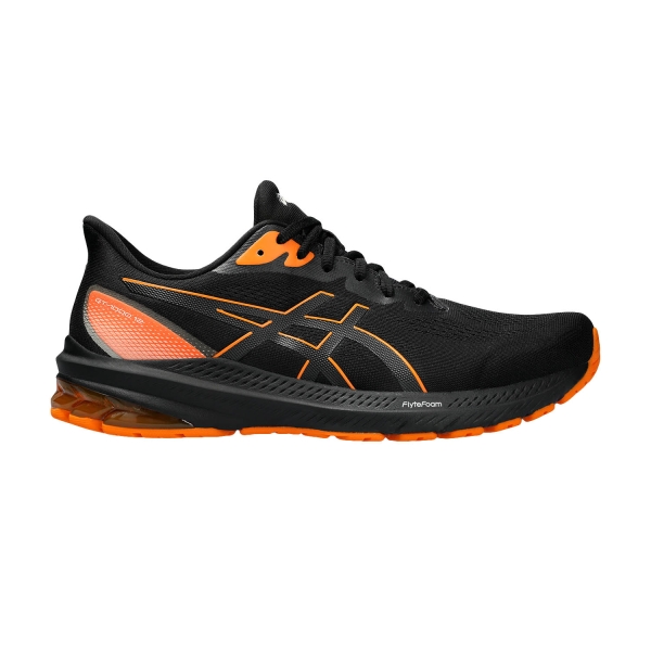 Men's Structured Running Shoes Asics GT 1000 12 GTX  Black/Bright Orange 1011B684001