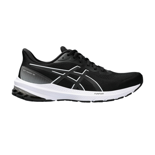 Men's Structured Running Shoes Asics GT 1000 12  Black/White 1011B631004