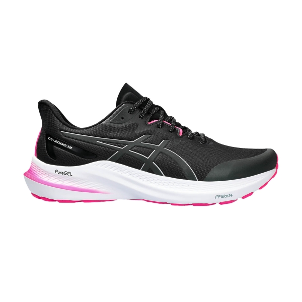 Men's Structured Running Shoes Asics Asics GT 2000 12 Lite Show  Black/Pure Silver  Black/Pure Silver 