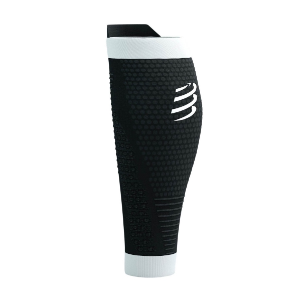 Compressport R2V3 Compression Calf Sleeves - Black/White