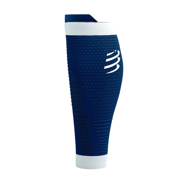 Compressport R2V3 Gambaletti a Compressione - Estate Blue/White