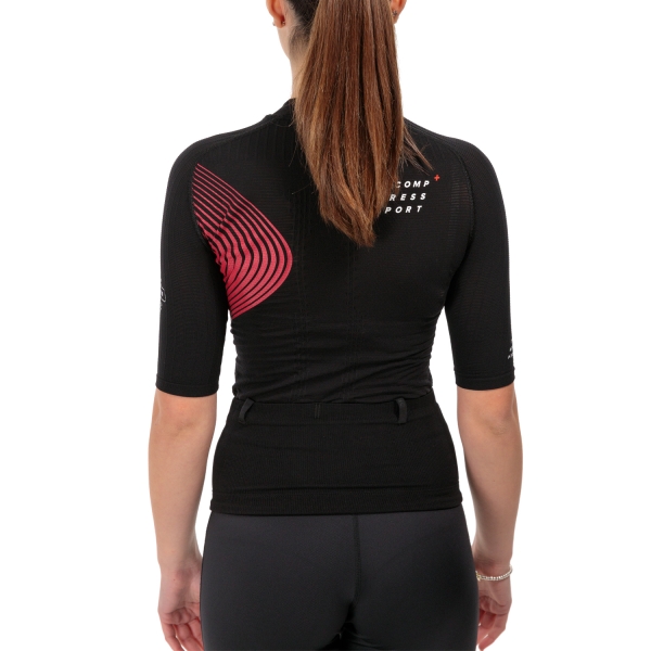 Compressport Trail Postural Maglietta - Black/Persian Red