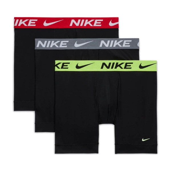 Nike Logo x 3 Men's Underwear Boxer - Black/Volt Wb