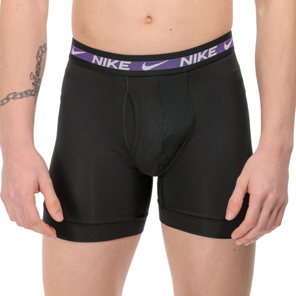 Slip e Boxer Intimi Uomo Nike Brief x 3 Boxer  Black/Blue Lightning/Electalg/Actio 0000KE11532NV