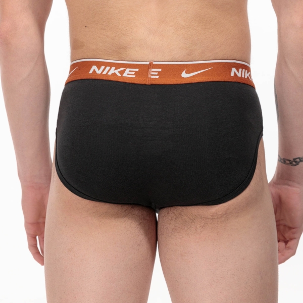 Nike Graphic x 3 Briefs - Black/Green Abyss/Laser Orange