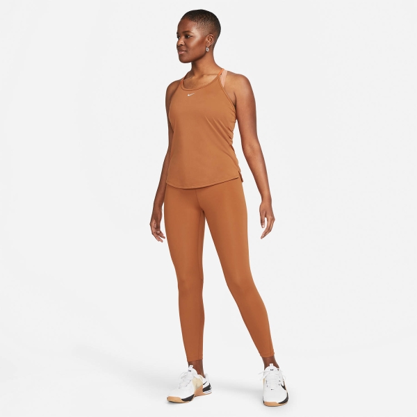 Nike One Mid Rise 7/8 Tights - Dark Russet/White