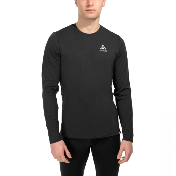 Men's Running Shirt Odlo Crew Zeroweight ChillTec Shirt  Black 31388215000