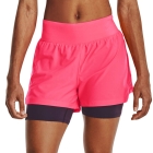 Under Armour Elite 2 in 1 3in Shorts - Pink Shock/Tux Purple