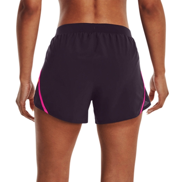 Under Armour Fly By 2.0 3in Shorts - Tux Purple/Orange Blast