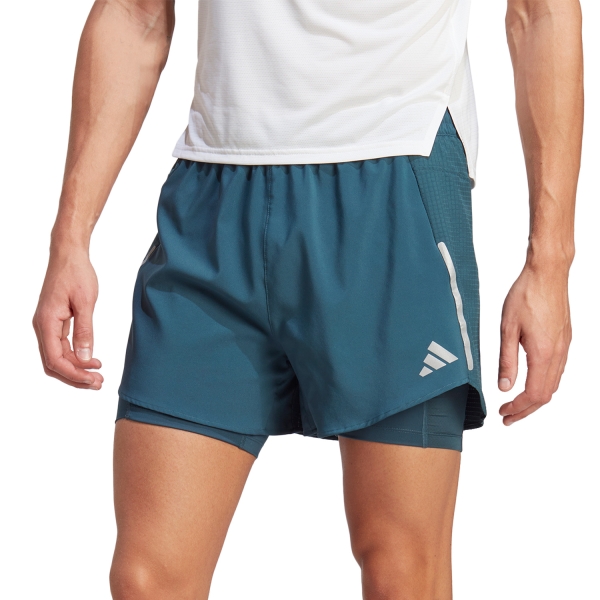Pantaloncino Running Uomo adidas D4R Logo 2 in 1 4in Pantaloncini  Arctic Night IJ9409