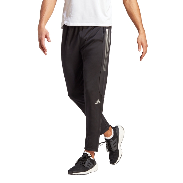 Men's Running Tights and Pants adidas Run Icons Pants  Black/Lucid Pink IN9359