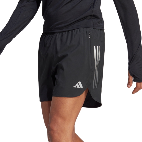 Men's Running Shorts adidas adidas Run Icons 5in Shorts  Black/Carbon  Black/Carbon 