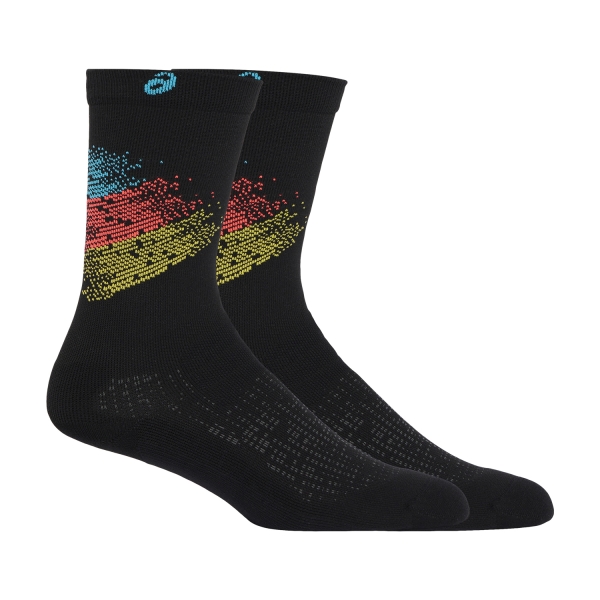 Asics Cushioned Road Plus Socks - Multi/Performance Black/Aquarium