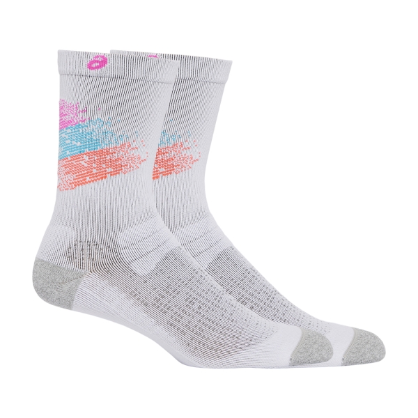 Asics Cushioned Road Plus Socks - Multi/Brilliant White/Hot Pink