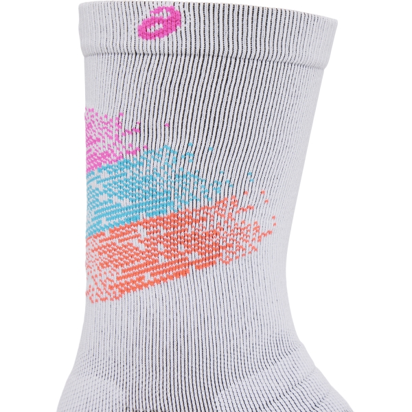 Asics Cushioned Road Plus Socks - Multi/Brilliant White/Hot Pink