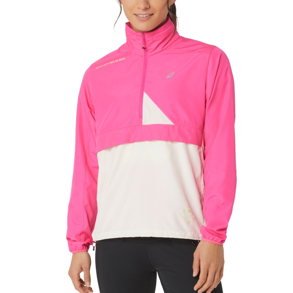 Women's Running Jacket Asics Asics Fujitrail Jacket  Pink Glo/Birch  Pink Glo/Birch 