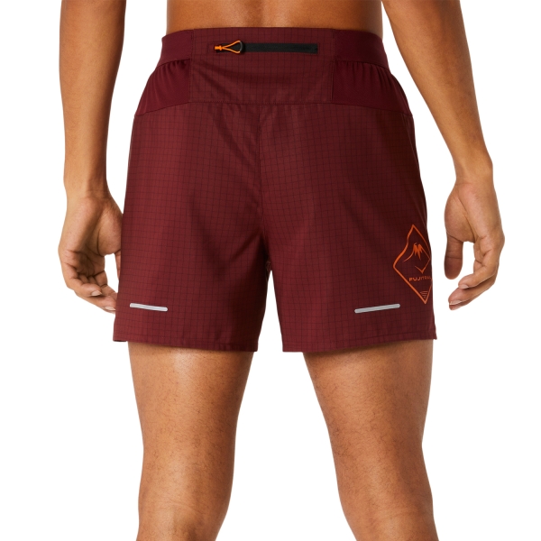 Asics Fujitrail Logo 5in Shorts - Antique Red/Bright Orange