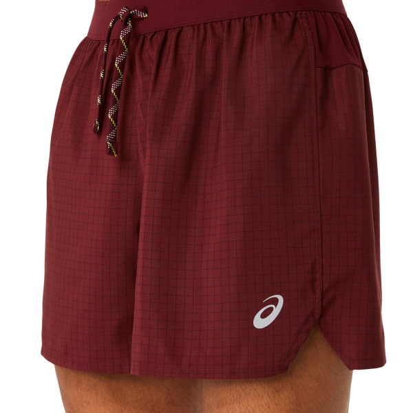 Asics Fujitrail Logo 5in Shorts - Antique Red/Bright Orange