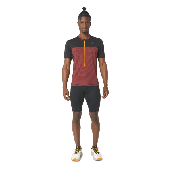Asics Fujitrail T-Shirt - Antique Red/Performance Black