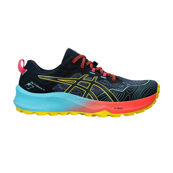 Women's Trail Running Shoes Asics Gel Trabuco 11  French Blue/Vibrant Yellow 1012B424401