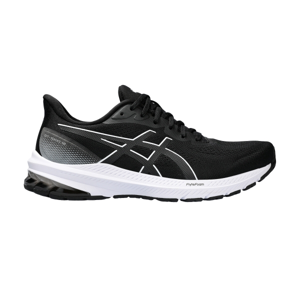 Woman's Structured Running Shoes Asics GT 1000 12  Black/White 1012B450004